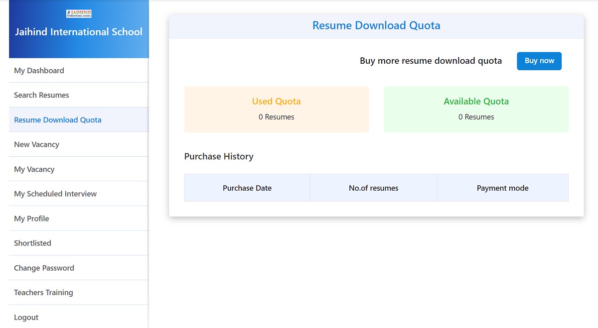 Resume download quota with buy option using the payment gateway 