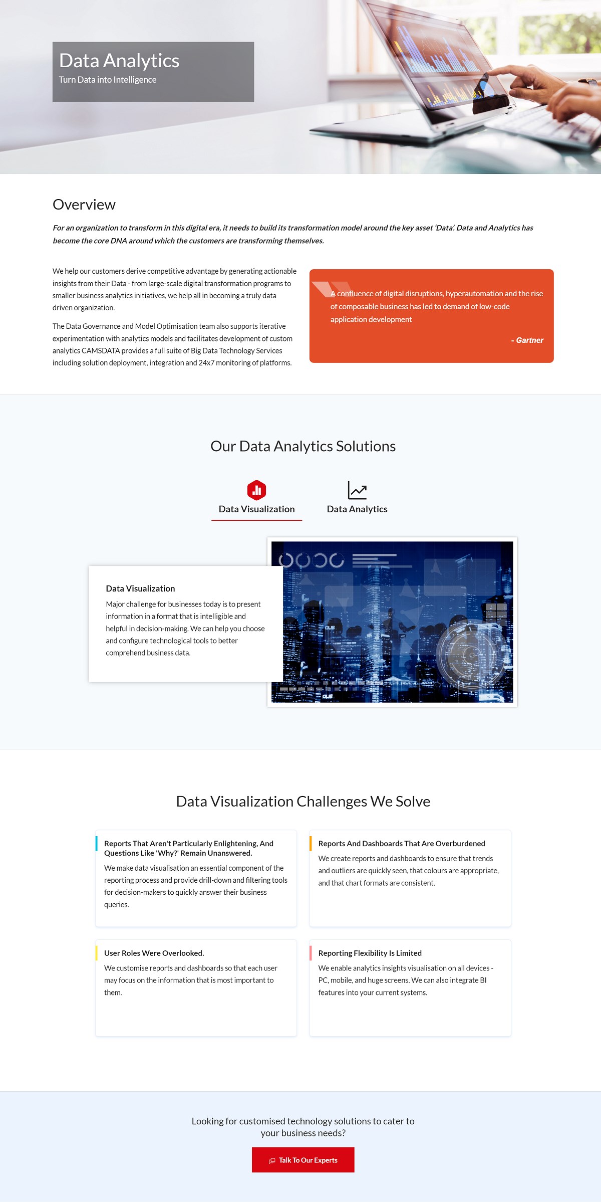 Solutions Page Design